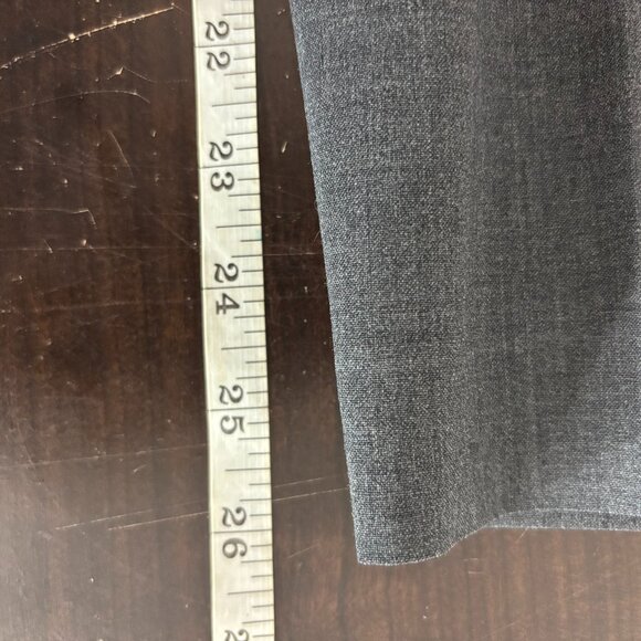 Theory Womens Heather Gray Stretch Mid Rise Straight Ankle Dress Pants Size 8 - Picture 10 of 10